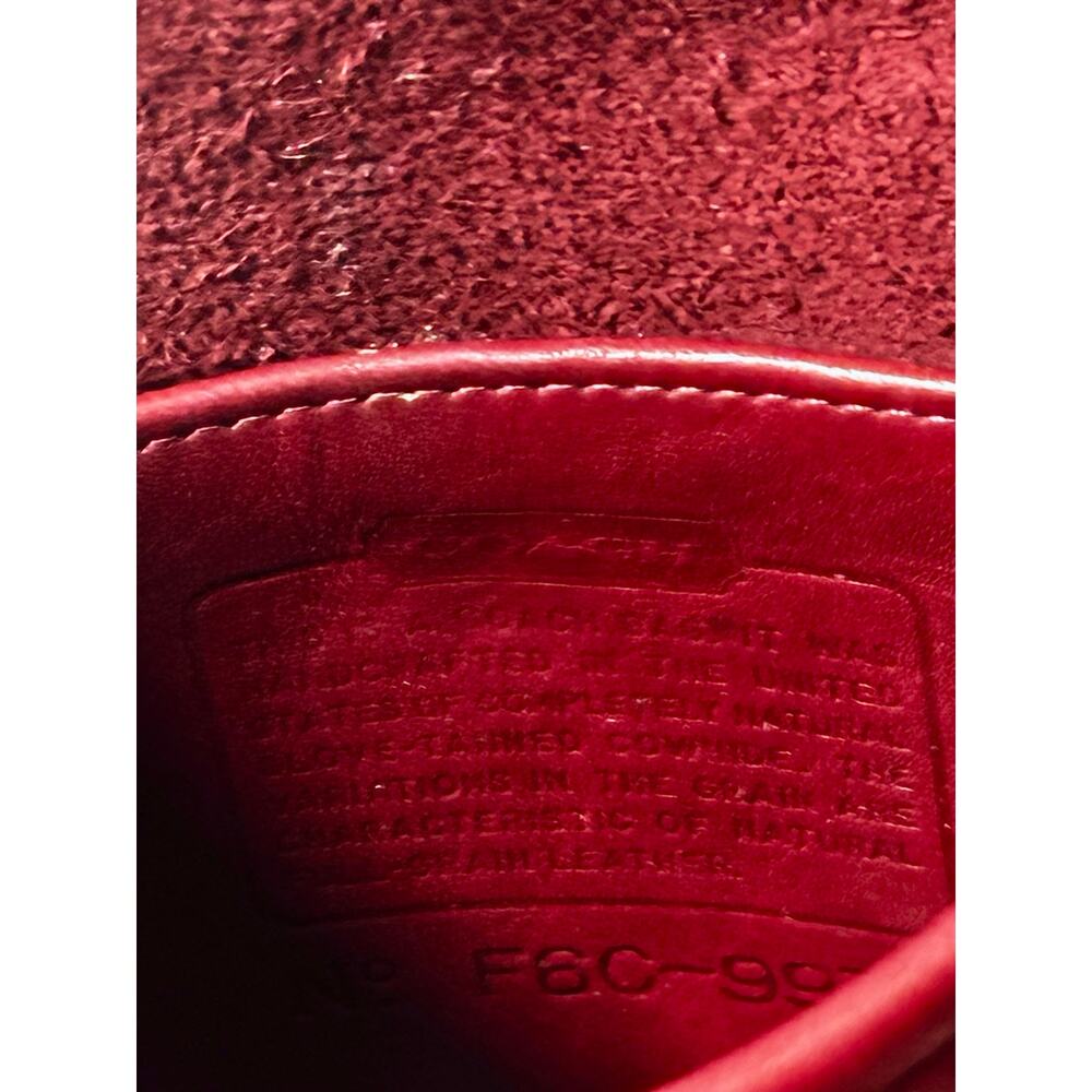Vintage Coach Small Sidepack 9978 Red Leather Belt Bag Crossbody USA - Picture 8 of 12